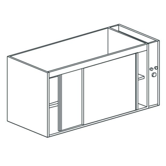 Wärmeschrank, einseitig bedienbar, mit Schiebetüren, 1100x700 mm