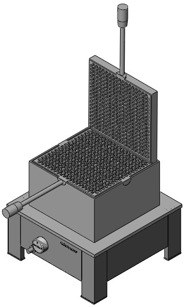 Heidebrenner Gas-Waffeleisen "QUADRA"