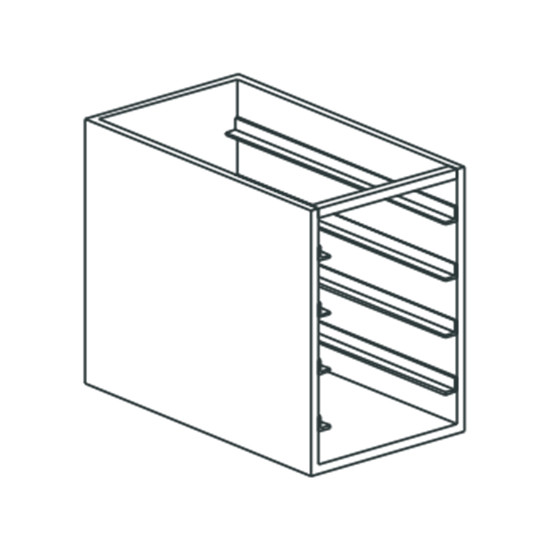 Schrank, mit Führungsschienen für Körbe, 600x700 mm