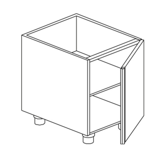 Schrank, 1 Tür, mit Zwischenboden, 450x580 mm