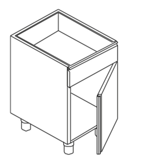 Schrank, 1 Schublade H=100 mm, mit 1 Flügeltür, 450x580 mm